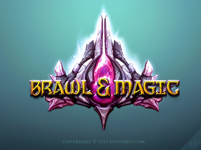brawl-and-magic-logo-design